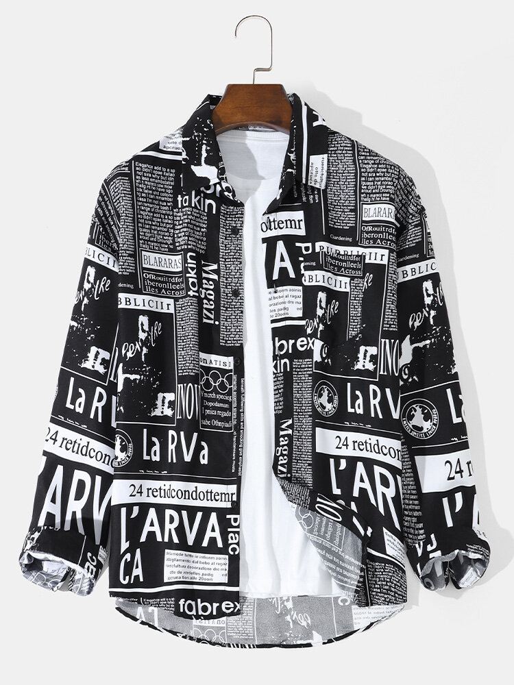 Miesten Streetwear Tyyli Tyylikäs Kirjaimilla Painettu Paita