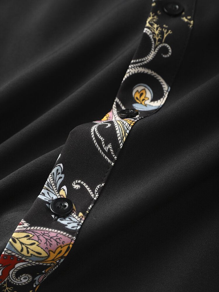 Miesten Värikkäät Paisley Print Etniset Lyhythihaiset Paidat