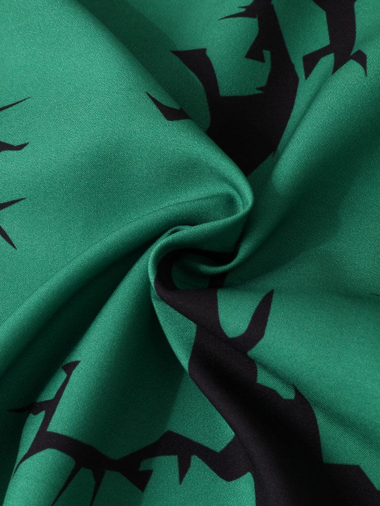 Miesten Vapaa-ajan Revere Collar Skull Print-taskupaidat