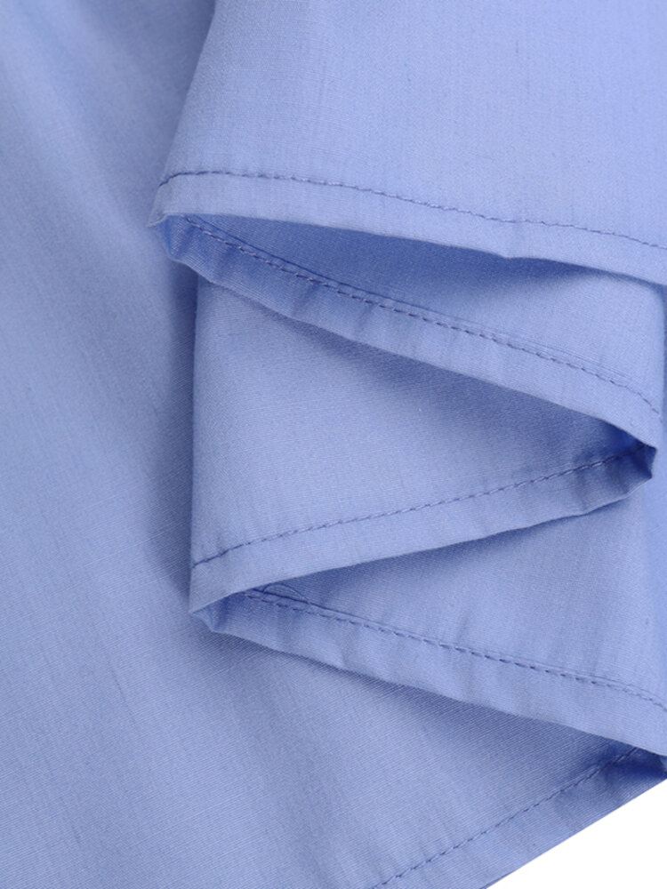 Naisten Yksivärinen Röyhelöhihainen Boheemi Rento U-pääntie Kerroksittainen Mekko