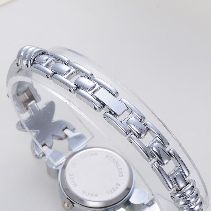 Kukkamekko Naisten Rannekoru Kello Crystal Diamond Pieni Kellotaulu Kvartsikello