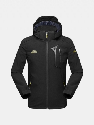 Miesten Ulkoilu Soft Shell Vettä Hylkivä Tuulenpitävä Takki