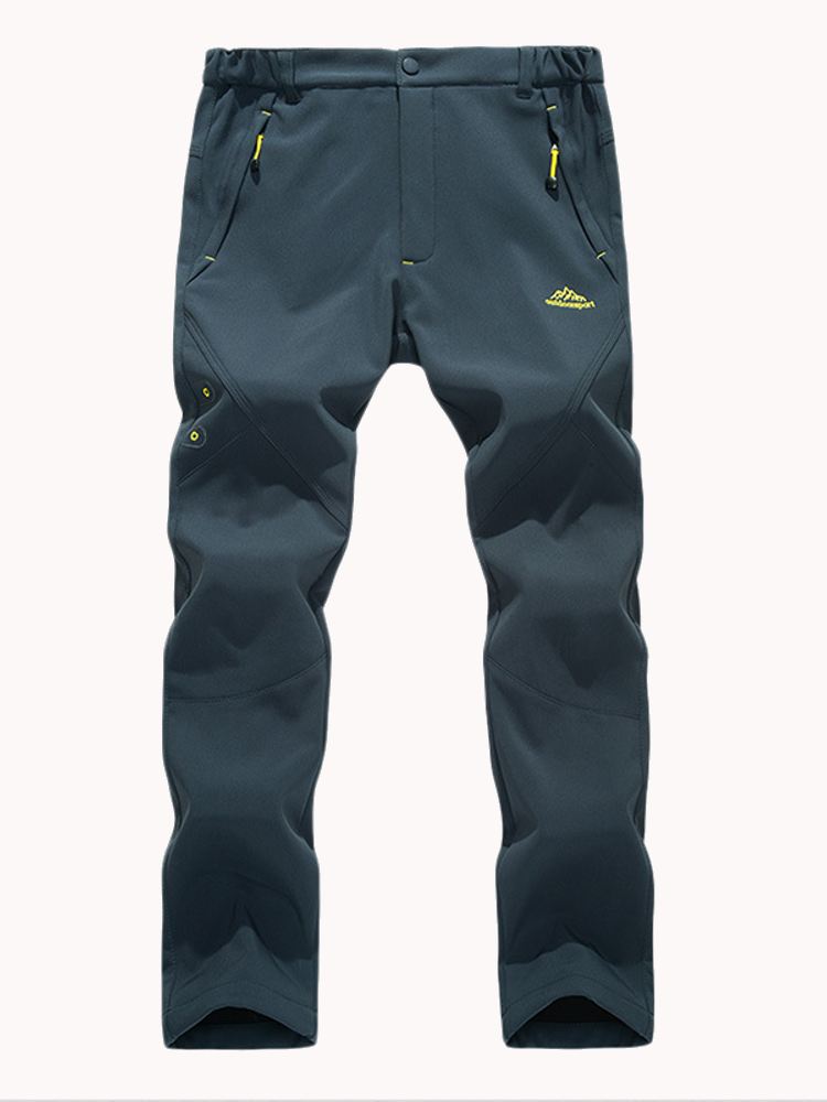 Ulkoilu Vuorikiipeilyhousut Paksut Fleece Lämpimät Housut Miesten Hengittävät Nopeasti Kuivuvat Soft Shell-housut
