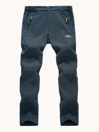Ulkoilu Vuorikiipeilyhousut Paksut Fleece Lämpimät Housut Miesten Hengittävät Nopeasti Kuivuvat Soft Shell-housut