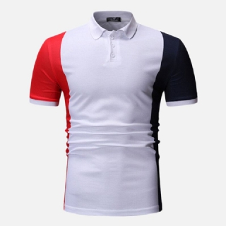 Miesten Colour Block Muscle Fit-golfpaita