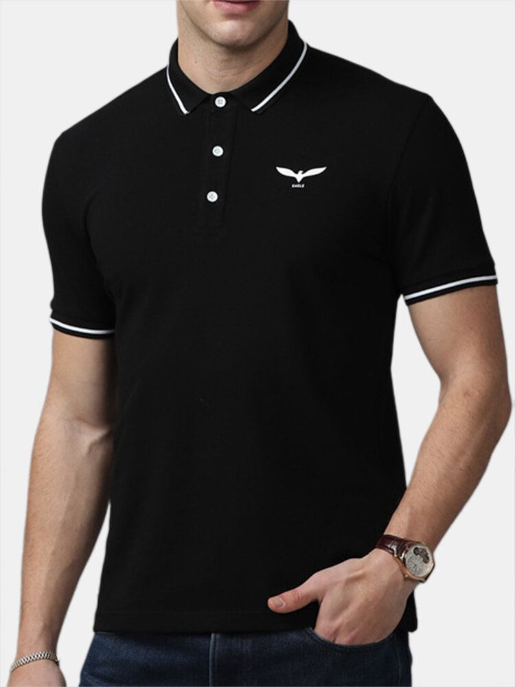 Miesten Uudet Business-puuvillaiset Lyhythihaiset Brodeeratut Golf-t-paidat