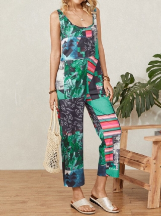 Flower Plants Geometric Print Strap Hihaton Haalari Taskulla