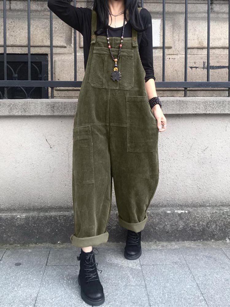 Vakosametti Retro Europe Solid Casual Pockets-haalari Naisille