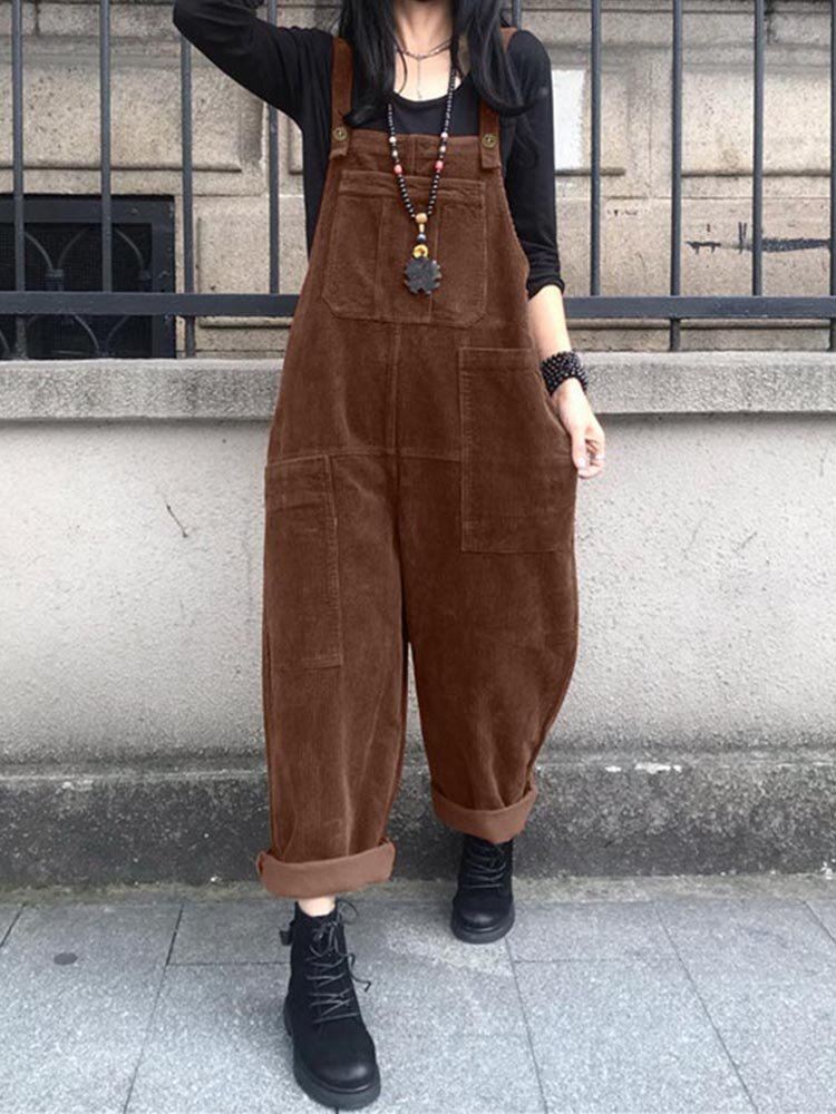 Vakosametti Retro Europe Solid Casual Pockets-haalari Naisille