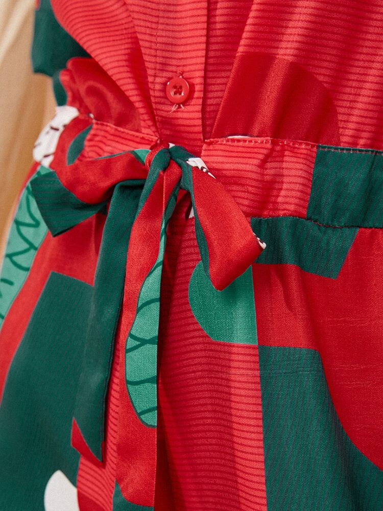 Vintage Painettu Solmittu Nappi Tasku Käännekaulus Haalari