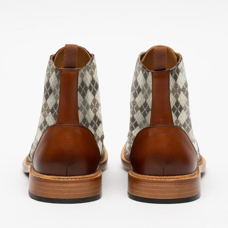 Miesten British Style Cap Toe Nilkkasaappaat