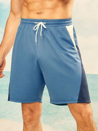 Miesten Colorblock Smooth Pehmeät Hengittävät Nopeasti Kuivuvat Shortsit