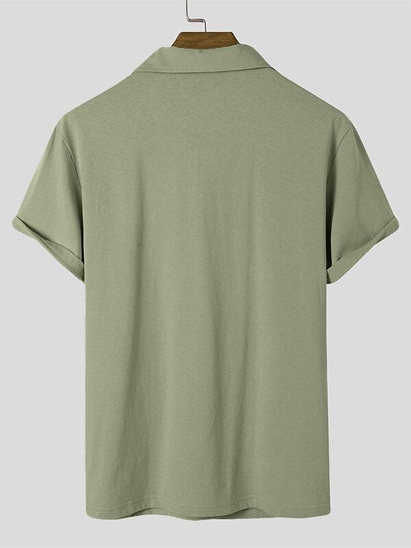 Miesten Puuvillainen Slim Fit Sport Rento Lyhythihainen Golftennis T-paita