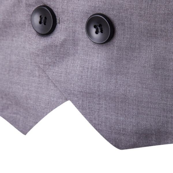 Miesten Brittiläiset Slim Fit Business Fashion Rento Kaksiriviset Liivit