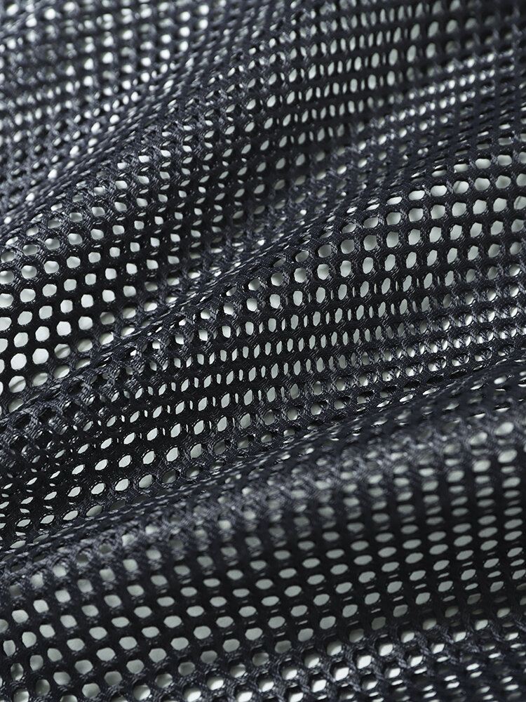 Miesten Porrastetut Yksityiskohdat Mesh-spliced Hoop-taskuliivit