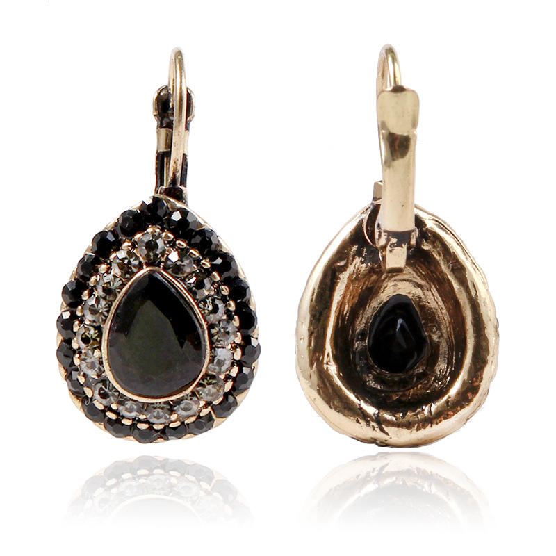 Bohemian Red Crystal Korvakorut Retro Water Drop Ear Drop Tekojalokivikorvakoru Naisille