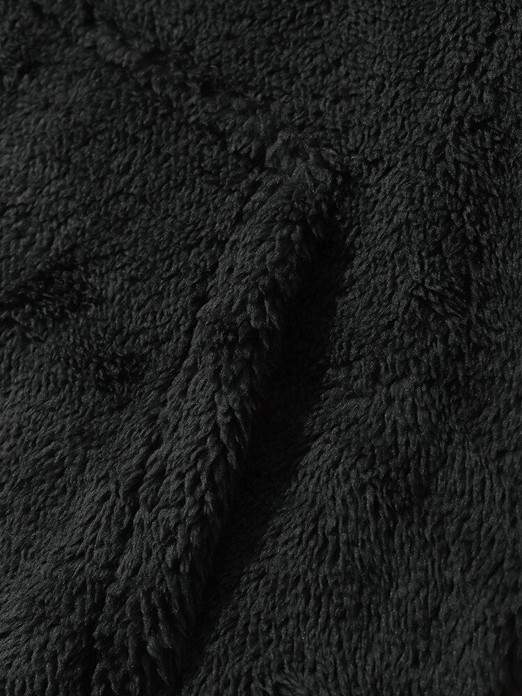 Miesten Fleece Letter Contrast Kangaroo Tasku Kiristysnyörillä Hupullinen Paita