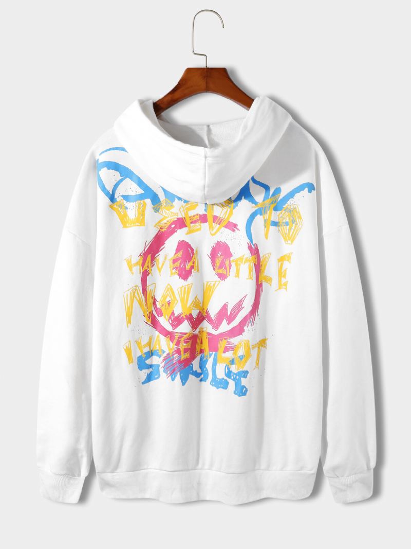 Miesten Funny Smile Graffiti-huppari
