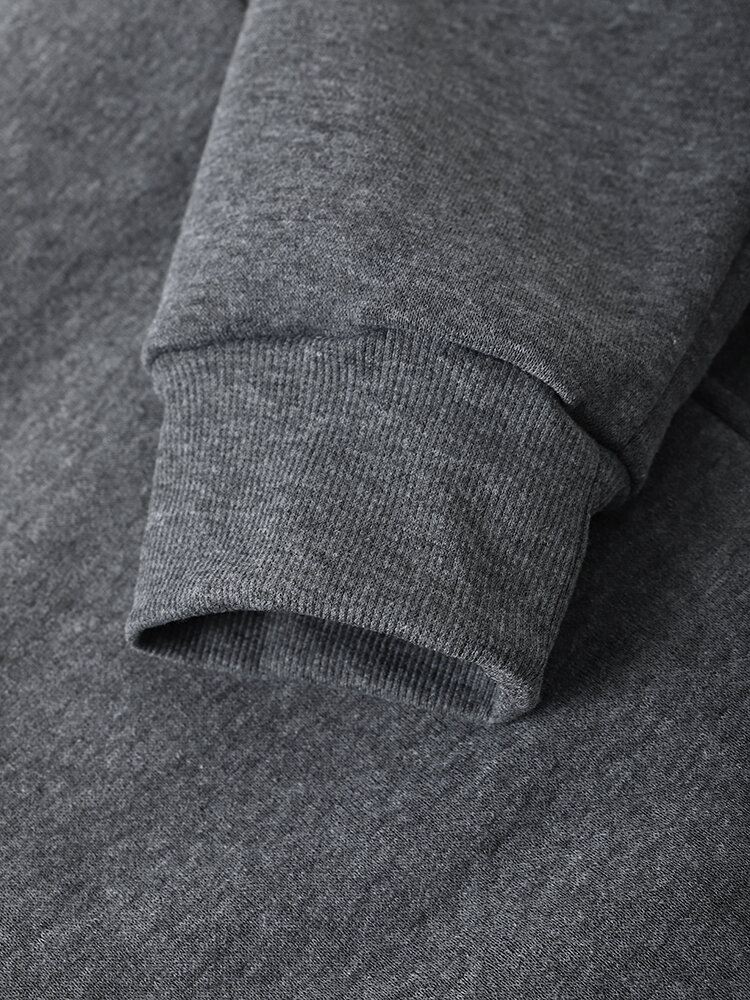 Miesten Kiinteä Vetoketju Raglan Sleeve Design Urheilullinen Huppari