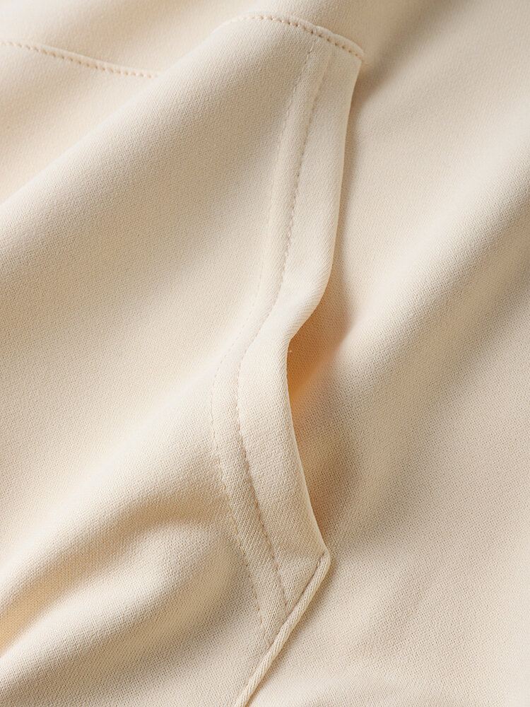 Miesten Kung Fu Bear Painettu Kirjain Kangaroo Pocket Drop Olkapäällinen Huppari
