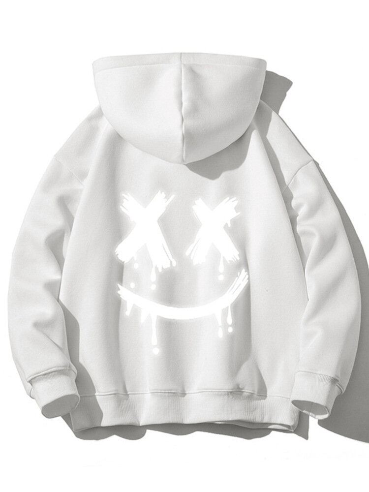 Miesten Trendikäs Sarjakuva Hip-hop-kuvio Selässä Löysät Rennot Hupparit