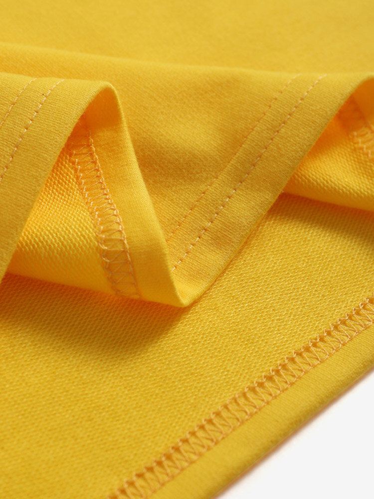 Naisten Puff Sleeve Spliced Solid Löysä O-pääntie Rento Villapaita