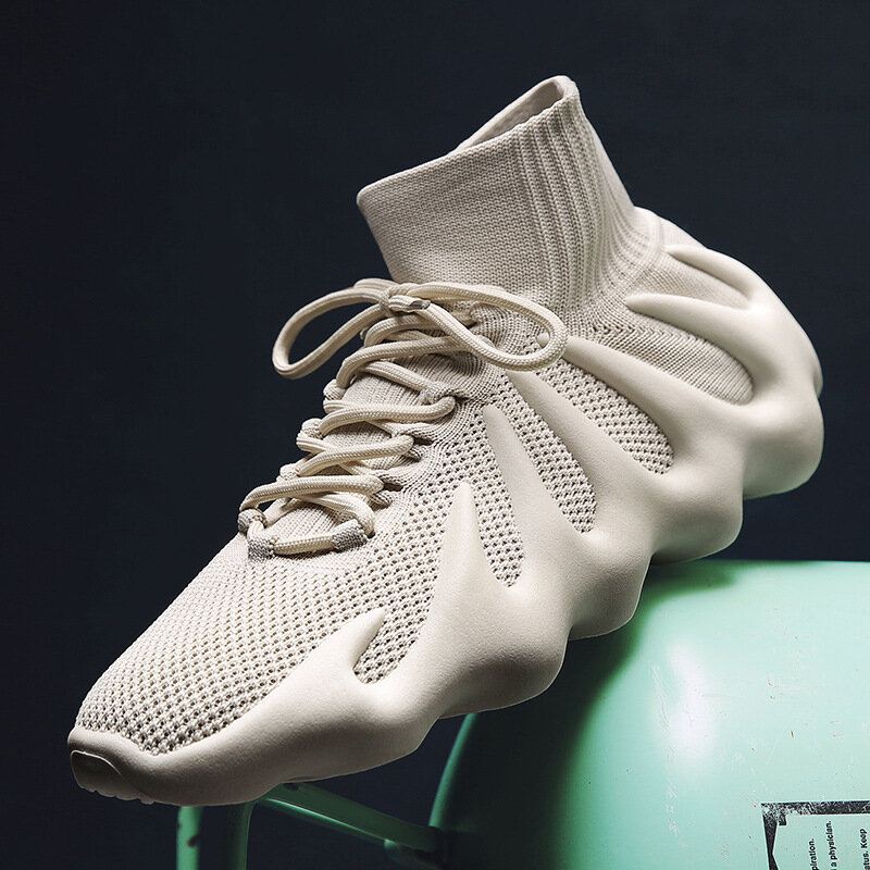 Miesten Hengittävä Mukava Kangas Pehmeä Pohja Luistamaton Lace Up Platform Rento Urheilulenkkarit
