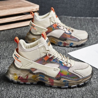 Miesten Urheilu Liukumaton Patchwork Lace Up Tyylikkäät Lenkkarit Juoksukengät