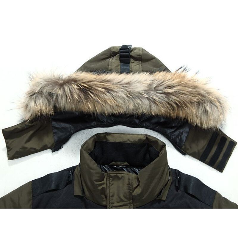 Miesten Talvi Paksu Lämmin Tuulenpitävä Untuvatakki Outdoor Parka