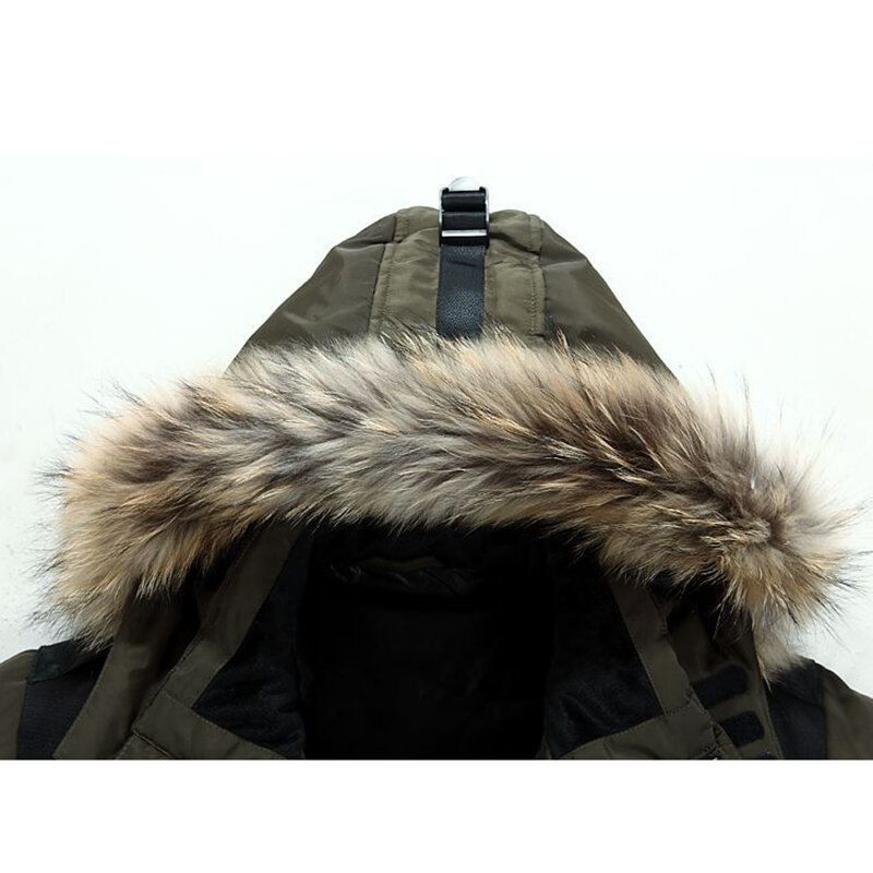 Miesten Talvi Paksu Lämmin Tuulenpitävä Untuvatakki Outdoor Parka