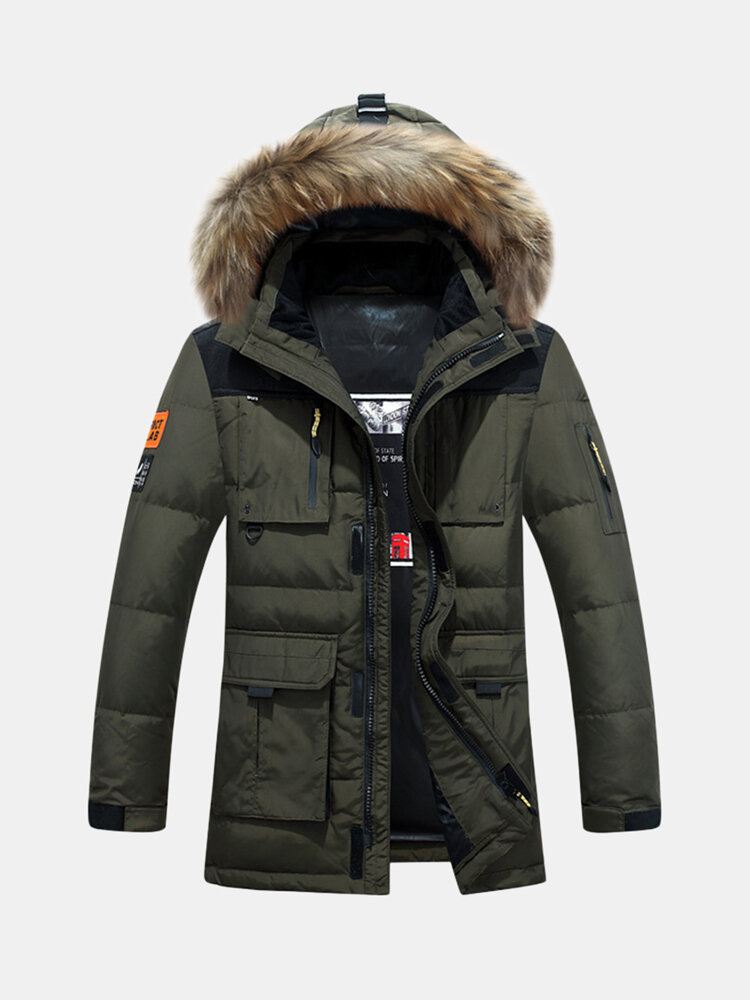 Miesten Talvi Paksu Lämmin Tuulenpitävä Untuvatakki Outdoor Parka