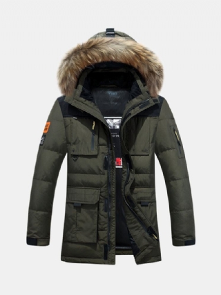 Miesten Talvi Paksu Lämmin Tuulenpitävä Untuvatakki Outdoor Parka