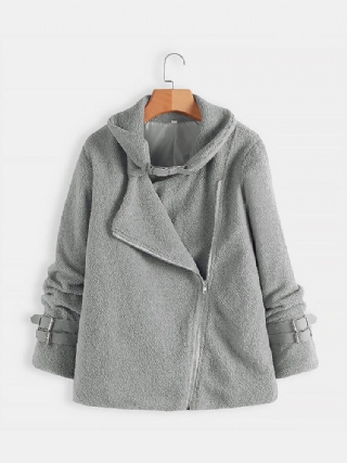 Fleece-kaulus Kiinteät Paksut Takit