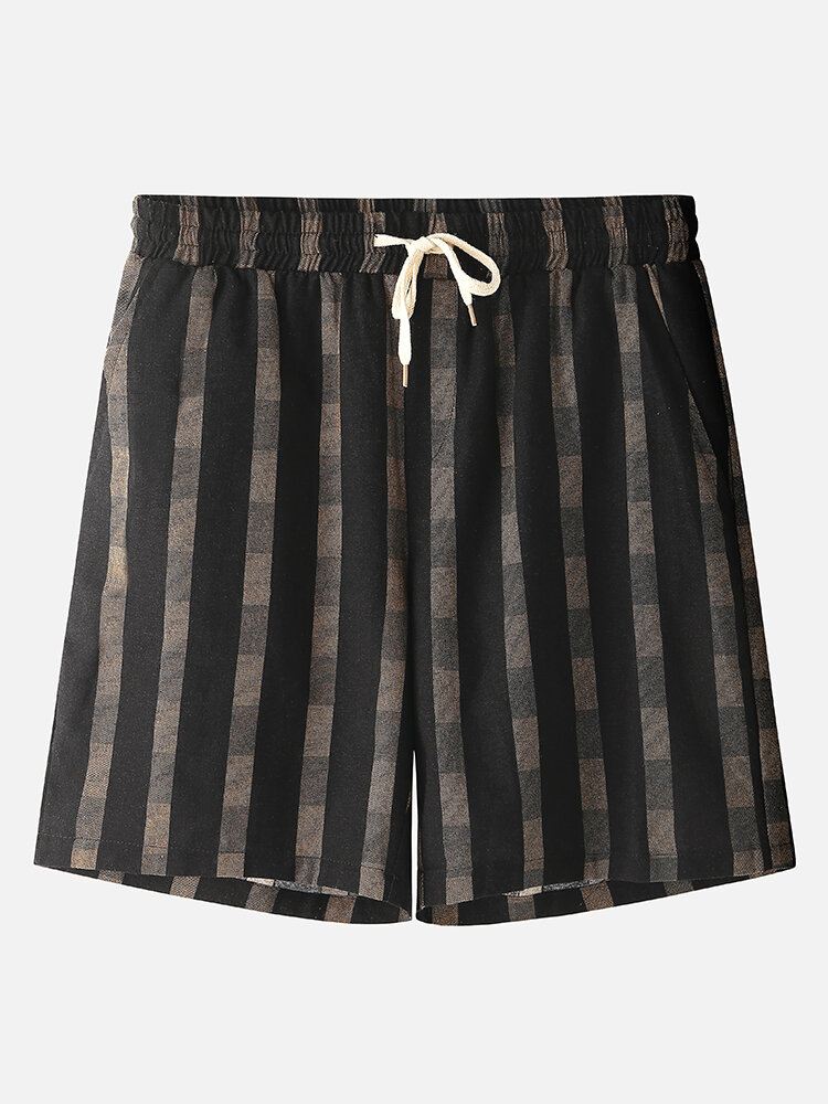 Miesten Moniväriset Vintage-tyyliset Rento Shortsit Taskulla