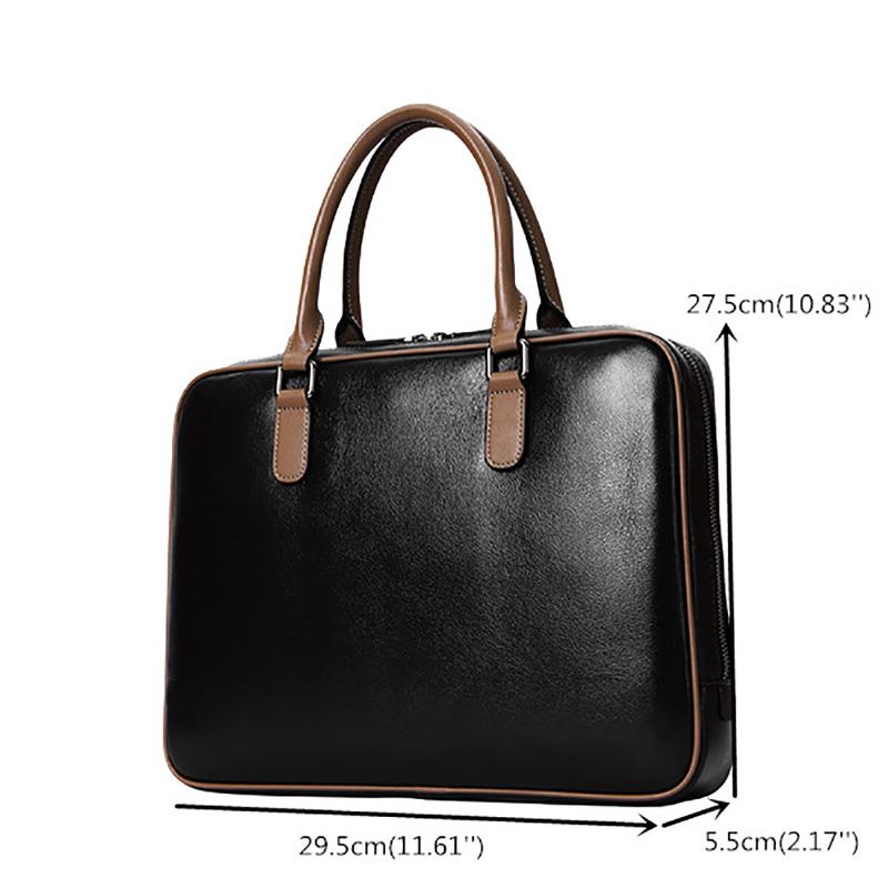 Ekphero Men Business Handbag Rento Monitoimilaukku Kannettavalle Tietokoneelle