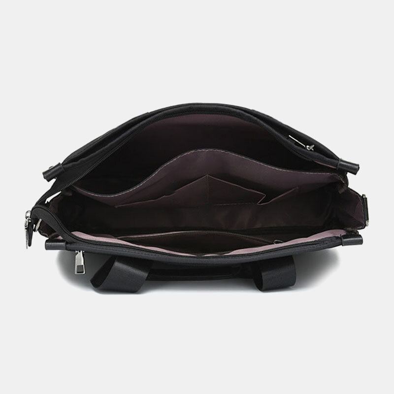 Miesten Nylon Vedenpitävä 14 Tuuman Kannettavan Tietokoneen Laukku Monikerroksinen Salkut Käsilaukku Crossbody Laukku