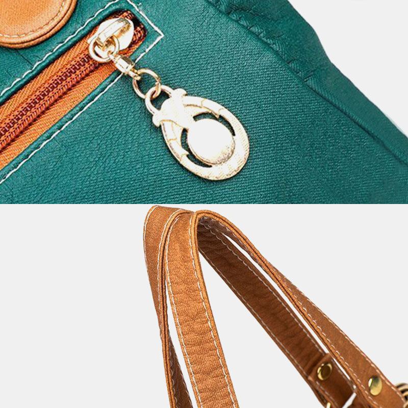 Naisten Pu Nahka Vedenpitävä Pääkallo Niiti Ketjut Olkalaukku Käsilaukku Crossbody Laukku