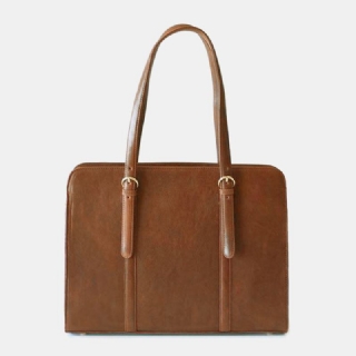 Naisten Pu-nahkainen Suuri Tilavuus Monitaskuinen Rento Yritys Vaihdettava Käsilaukku Crossbody Bag