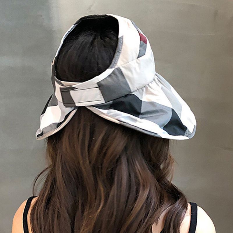 Aurinkohattu Peittävä Kasvot Taitettava Tyhjä Silinteri Pyöräily Big Eaves Floppy Hat