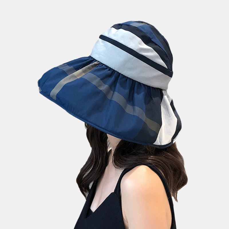 Aurinkohattu Peittävä Kasvot Taitettava Tyhjä Silinteri Pyöräily Big Eaves Floppy Hat