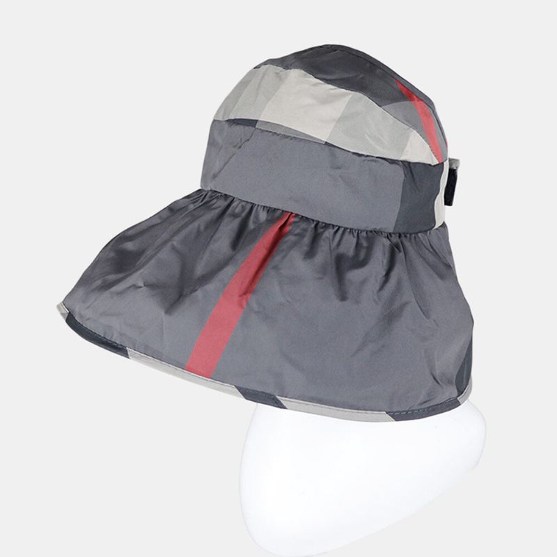 Aurinkohattu Peittävä Kasvot Taitettava Tyhjä Silinteri Pyöräily Big Eaves Floppy Hat