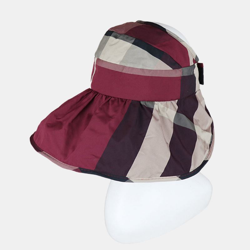 Aurinkohattu Peittävä Kasvot Taitettava Tyhjä Silinteri Pyöräily Big Eaves Floppy Hat