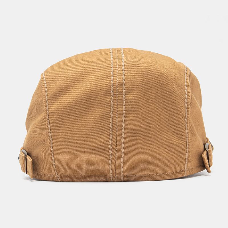 Collrown Unisex-puuvillapatchwork Sateenkaarenvärinen Kudottu Olkiköysi Koristeet Rento Kaikki Sopivat Baretti Litteä Lippalakki Ivy Cap