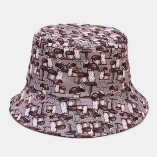 Miehet Naiset Multi Mushroom Printing Sunshade Outdoor Couple Bucket Hat