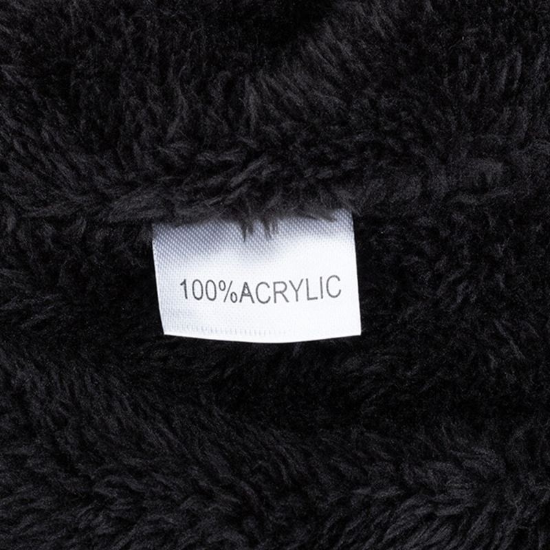 Miesten Akryyli Plus Velvet Neulottu Lippalakki Lehti Kirjekuvio Patch Talvi Ulkona Lämmin Pipo Hattu
