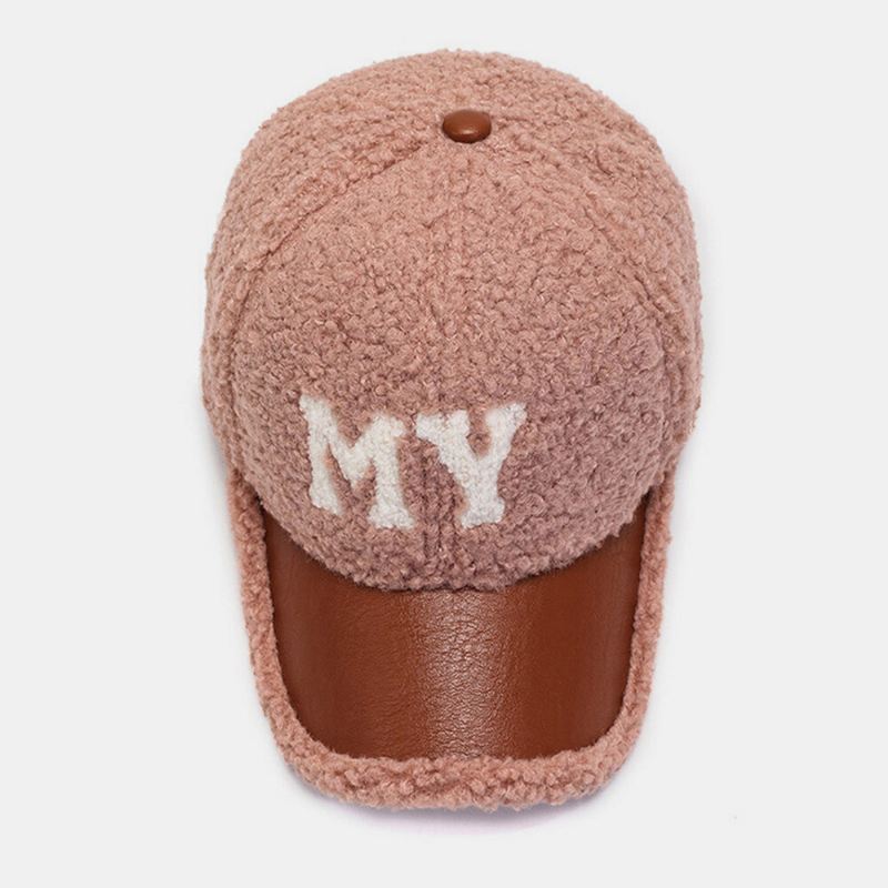 Miesten Baseball-lippis Lamb Pehmo Pu Patchwork Väri Kontrasti Syksy Talvi Lämpö Sanomalehti Lippikset Naisille