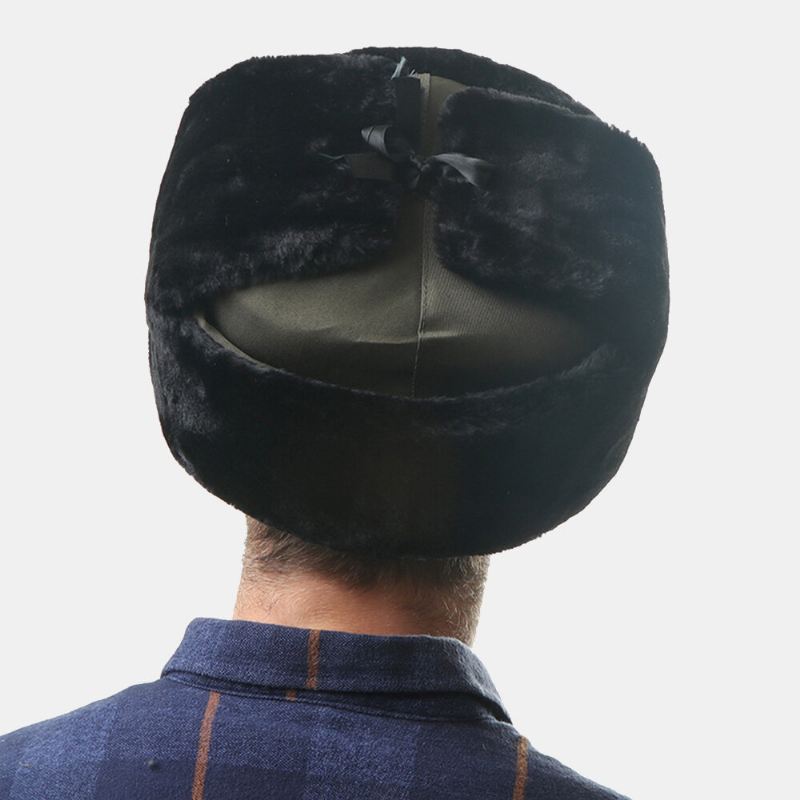 Miesten Neuvostoliiton Merkki Kaksipäinen Kotkamerkki Ulkona Kylmänkestävä Lämmin Trapper-hattu Talvipyöräily Paksu Tuulenpitävä Kuulosuojaus Ushanka-hattu