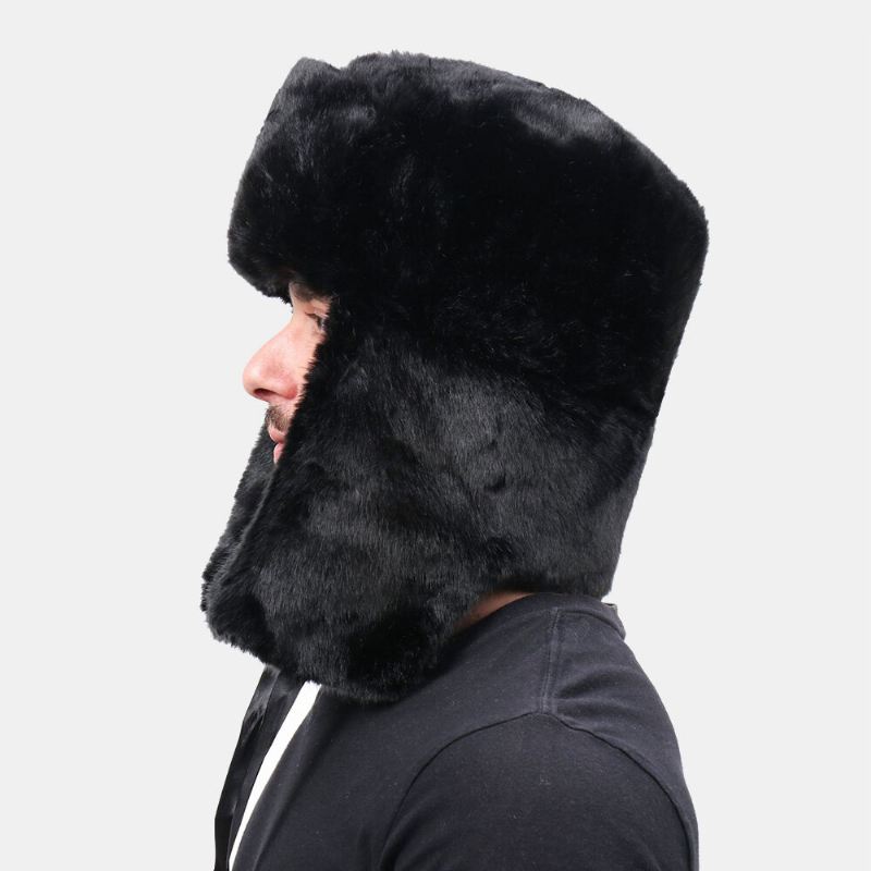 Miesten Pehmometallimerkki Lämmin Tuulenpitävä Kuulosuojaus Trapper Hattu Talvi Ulkoilu Kylmäpitävä Ushanka Hattu