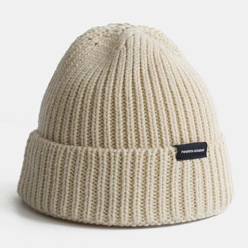 Miesten Pipo Hattu Neulottu Kirjaimet Etiketti Kaikki Ottelut Warmth Landlord Cap Skull Cap Naisille