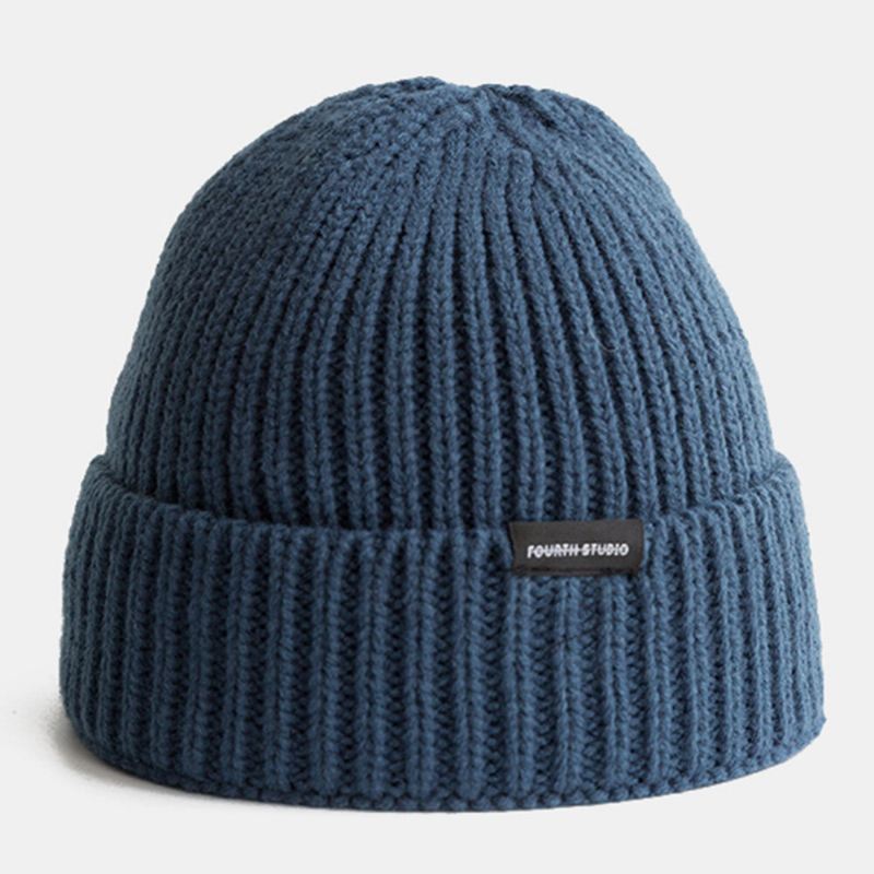 Miesten Pipo Hattu Neulottu Kirjaimet Etiketti Kaikki Ottelut Warmth Landlord Cap Skull Cap Naisille
